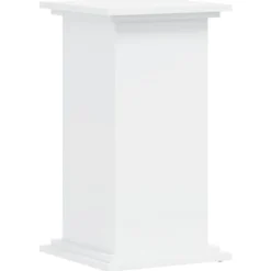 Växtställ av konstruerat trä - Stabilt och stilrent | Storlek: 33x33x60 cm | Färg: Vit