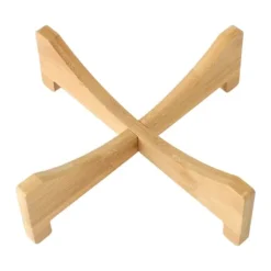 Växtställ Bambu Blomkruka Bricka Korsformad Multifunktion för Husdjurshem Kök 17,5x5cm