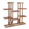 Växtställ, Flera nivåer, Robust träkonstruktion,Brun