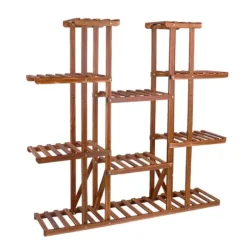 Växtställ, Flera nivåer, Robust träkonstruktion,Brun