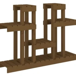 Växtställ honungsbrun 104,5x25x77,5 cm massiv furu