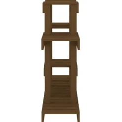 Växtställ i honungsbrun massiv furu - Perfekt för blommor och växter | Storlek: 104,5x25x77,5 cm