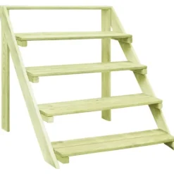 Växtställ i impregnerad furu med 5 hyllplan - Organisera och visa växter | Storlek: 80x80x80 cm