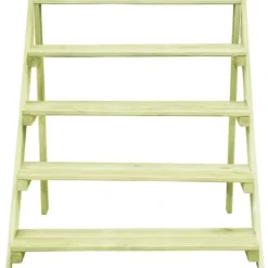 Växtställ i impregnerad furu med 5 hyllplan - Organisera och visa växter | Storlek: 80x80x80 cm