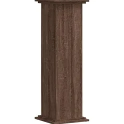 Växtställ i konstruerat trä - Tidlös design | Färg: Brun ek | Storlek: 33x33x100 cm