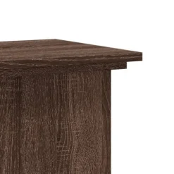 Växtställ i konstruerat trä - Tidlös design | Färg: Brun ek | Storlek: 33x33x100 cm