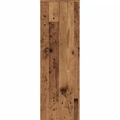 Växtställ i konstruerat trä - Stabil och tidlös design | Storlek: 33x33x100 cm | Färg: Åldrat trä