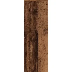 Växtställ i konstruerat trä - Stabil och tidlös design | Storlek: 33x33x100 cm | Färg: Åldrat trä