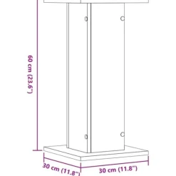 Växtställ i konstruerat trä - Stabilt och hållbart | Storlek: 30x30x60 cm | Antal: 2 st