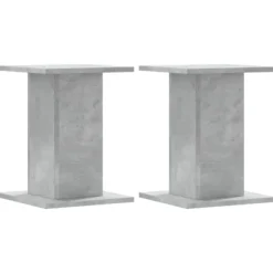 Växtställ i konstruerat trä 2-pack - Stabilt och hållbart | Färg: Betonggrå | Storlek: 30x30x40 cm