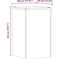 Växtställ i konstruerat trä - Flera användningsområden | Storlek: 30x30x50 cm | Antal: 2 st