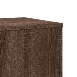 Växtställ i konstruerat trä - Stabilt och tidlöst | Färg: Brun | Storlek: 33x33x100 cm