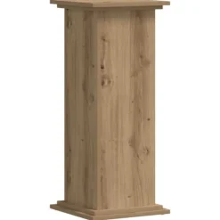 Växtställ i konstruerat trä - Stabilt och hållbart | Storlek: 33x33x80 cm | Färg: Ek