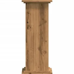 Växtställ i konstruerat trä - Stabilt och hållbart | Storlek: 33x33x80 cm | Färg: Ek