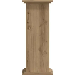 Växtställ i konstruerat trä - Stabilt och hållbart | Storlek: 33x33x80 cm | Färg: Ek