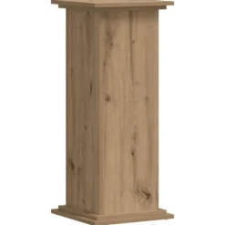 Växtställ i konstruerat trä - Stabilt och hållbart | Storlek: 33x33x80 cm | Färg: Ek