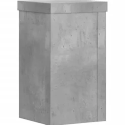 Växtställ i konstruerat trä - 2 stycken | Färg: Betonggrå | Storlek: 10x10x18 cm