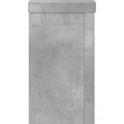 Växtställ i konstruerat trä - 2 stycken | Färg: Betonggrå | Storlek: 10x10x18 cm