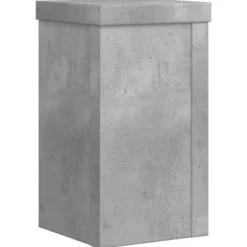 Växtställ i konstruerat trä - 2 stycken | Färg: Betonggrå | Storlek: 10x10x18 cm