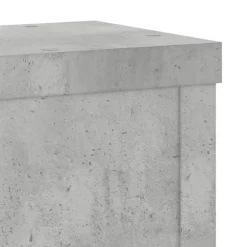 Växtställ i konstruerat trä - 2 stycken | Färg: Betonggrå | Storlek: 10x10x18 cm