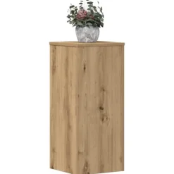 Växtställ i konstruerat trä - Stabilt och hållbart | Färg: Ek | Storlek: 30x30x70 cm