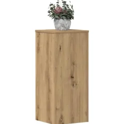 Växtställ i konstruerat trä - Stabilt och hållbart | Färg: Ek | Storlek: 30x30x70 cm