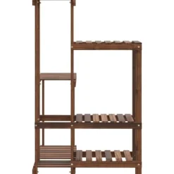 Växtställ i massivt granträ - För dekorativa växter och föremål | Storlek: 62,5x61,5x101,5 cm