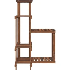 Växtställ i massivt granträ - För dekorativa växter och föremål | Storlek: 62,5x61,5x101,5 cm