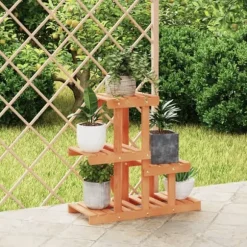 Växtställ i massivt granträ - Slitstarkt och stilrent för växter | Storlek: 58x25x51 cm