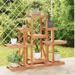 Växtställ i massivt granträ – Perfekt för dekoration | Storlek: 110x25x96 cm
