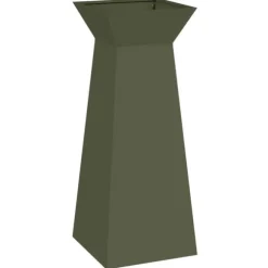 Växtställ i Olivgrön Metall - Fyrkantigt Design | Storlek: 40x40x101 cm
