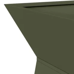 Växtställ i Olivgrön Metall - Fyrkantigt Design | Storlek: 40x40x101 cm