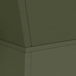 Växtställ i Olivgrön Metall - Fyrkantigt Design | Storlek: 40x40x101 cm