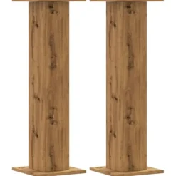 Växtställ i 2-pack - Stabilt konstruerat trä | Storlek: 30x30x95 cm | Färg: Ek