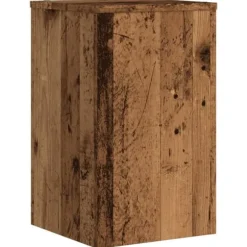 Växtställ i 2-pack av konstruerat trä - Stabil och modern design | Storlek: 30x30x50 cm | Färg: Åldrat trä