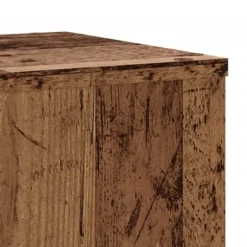 Växtställ i 2-pack av konstruerat trä - Stabil och modern design | Storlek: 30x30x50 cm | Färg: Åldrat trä