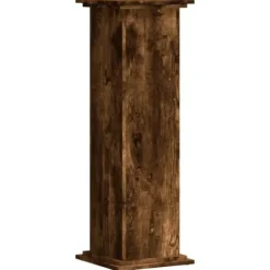 Växtställ i rökfärgad ek - Stabilt konstruerat trä | Storlek: 33x33x100 cm