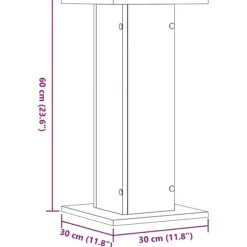 Växtställ i sonoma-ek - 2 stycken | Storlek: 30x30x60 cm | Material: Konstruerat trä