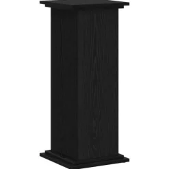 Växtställ i Svart Ek - Elegant Trä för Inomhus & Utomhus | Storlek: 33x33x80 cm