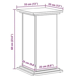 Växtställ i svart ek - Stilhöjare för växter | Färg: Svart | Storlek: 33x33x60 cm