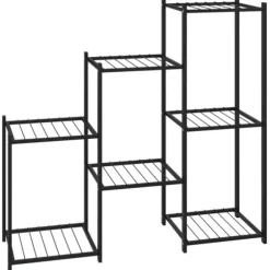 Växtställ i svart järn – Hållbar och stabil hylla | Storlek: 83x25x80 cm