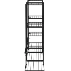 Växtställ i svart järn - Hållbar och stabil hylla för växter | Storlek: 94,5x25x89 cm