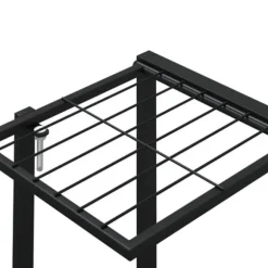 Växtställ i svart järn - Hållbar och stabil hylla för växter | Storlek: 94,5x25x89 cm