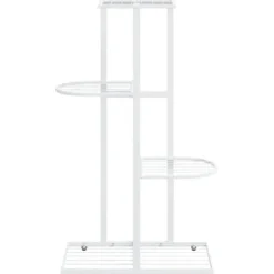 Växtställ med 4 hyllor 43x22x76 cm vit metall - Växtställ - Växt Ställ - Home & Living