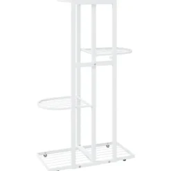 Växtställ med 4 hyllor 43x22x76 cm vit metall - Växtställ - Växt Ställ - Home & Living