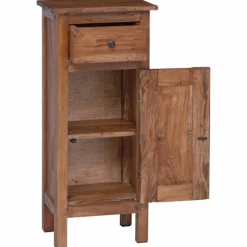 Växtställ med låda med lagring Brun 36 x 25 x 80 cm Mahognyträ