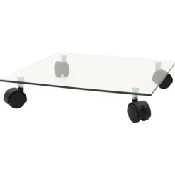 Växtställ på hjul 4 st 35x35 cm härdat glas kvadratisk