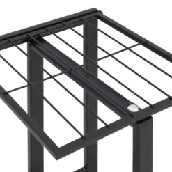 Växtställ på hjul med 5 hyllor - Järnhylla för växter och dekoration | Färg: Svart | Storlek: 44x23x100 cm