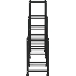 Växtställ på hjul 83x25x83,5 cm svart järn