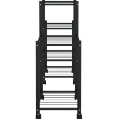 Växtställ på hjul 83x25x63,5 cm svart järn